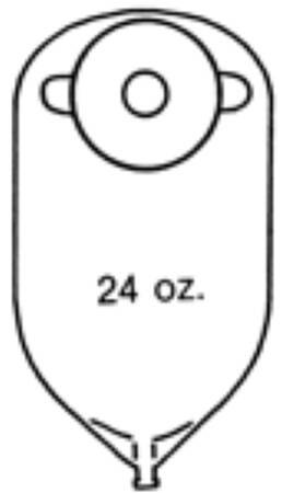 Urostomy Pouch Nu-Hope One-Piece System 11 Inch Length Round, Flat, Pre-Cut 3/4 Inch Stoma