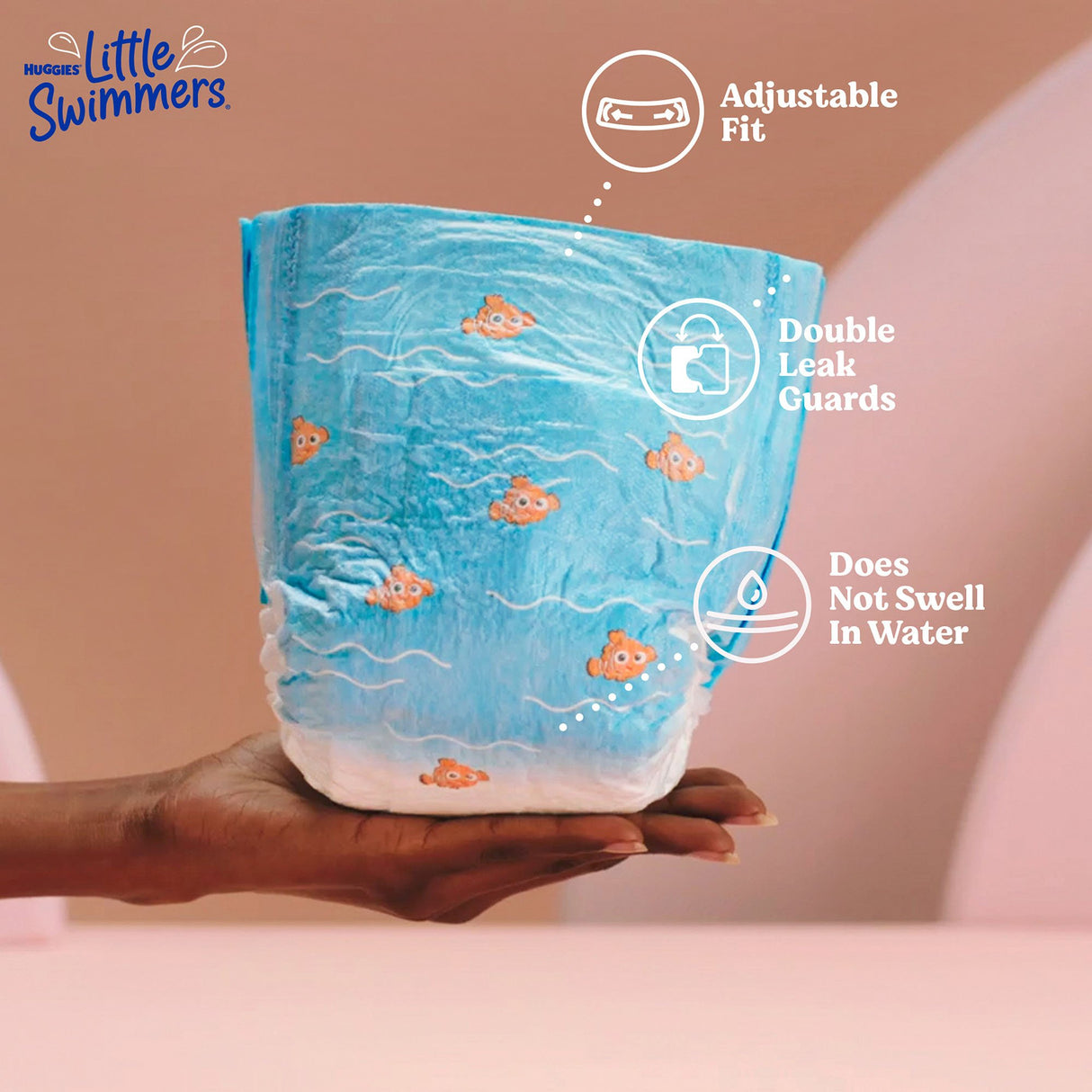 Unisex Baby Swim Diaper Huggies Little Swimmers Size 3 Disposable Heavy Absorbency