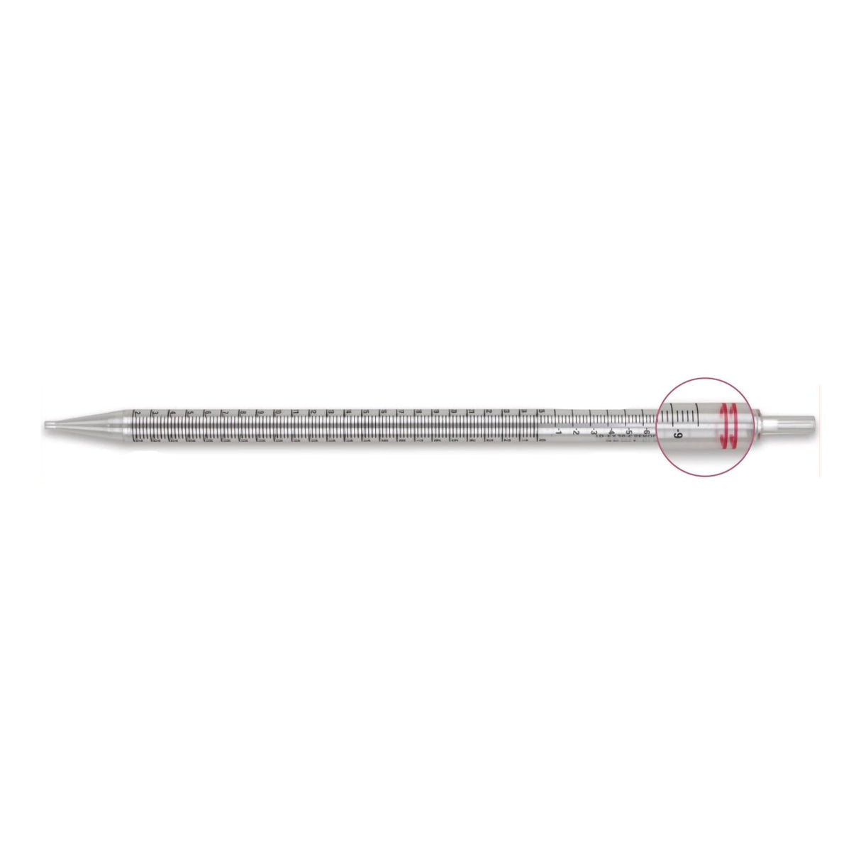 McKesson Serological Pipette 25 mL 0.2 mL Graduation Increments / 10 mL Negative Graduations Sterile