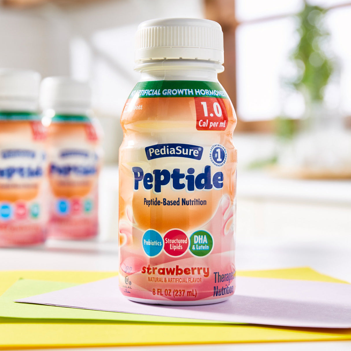 Pediatric Oral Supplement PediaSure Peptide 1.0 Cal Strawberry Flavor 8 oz. Bottle Liquid Peptide Malabsorption / Maldigestion