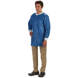 Lab Jacket LabMates Blue 2X-Large Hip Length SMS Disposable