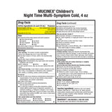 Children's Cold and Cough Relief Mucinex Night Time Liquid 4 oz.