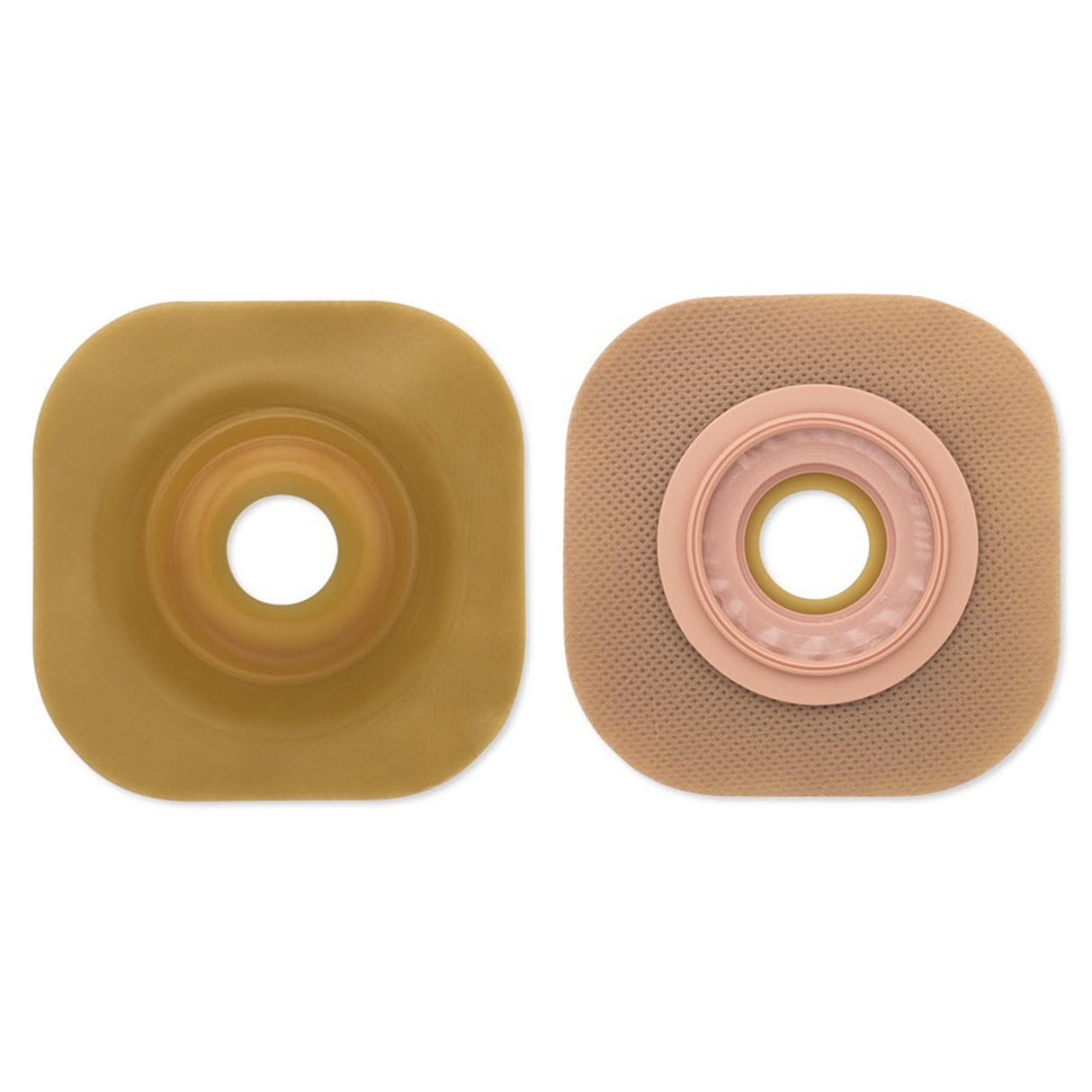 Ostomy Barrier New Image Trim to Fit, Standard Wear Adhesive Tape Borders 70 mm Flange Blue Code System Flexwear Up to 2 Inch Opening 5 X 5 Inch