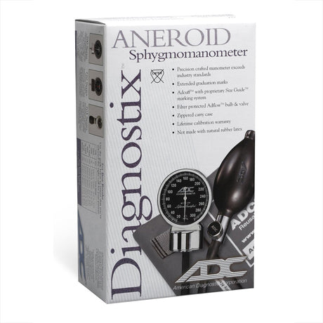 Aneroid Sphygmomanometer Unit System 5 Multiple Sizes Nylon Cuff 13 to 19.5cm, 19 to 27cm, 23 to 40cm, 34 to 50cm, 40 to 66cm Palm Aneroid