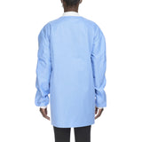 Lab Jacket Blue X-Large Hip Length 3-Layer SMS Disposable