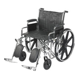 Bariatric Wheelchair McKesson Dual Axle Desk Length Arm Swing-Away Elevating Legrest Black Upholstery 22 Inch Seat Width Adult 450 lbs. Weight Capacity