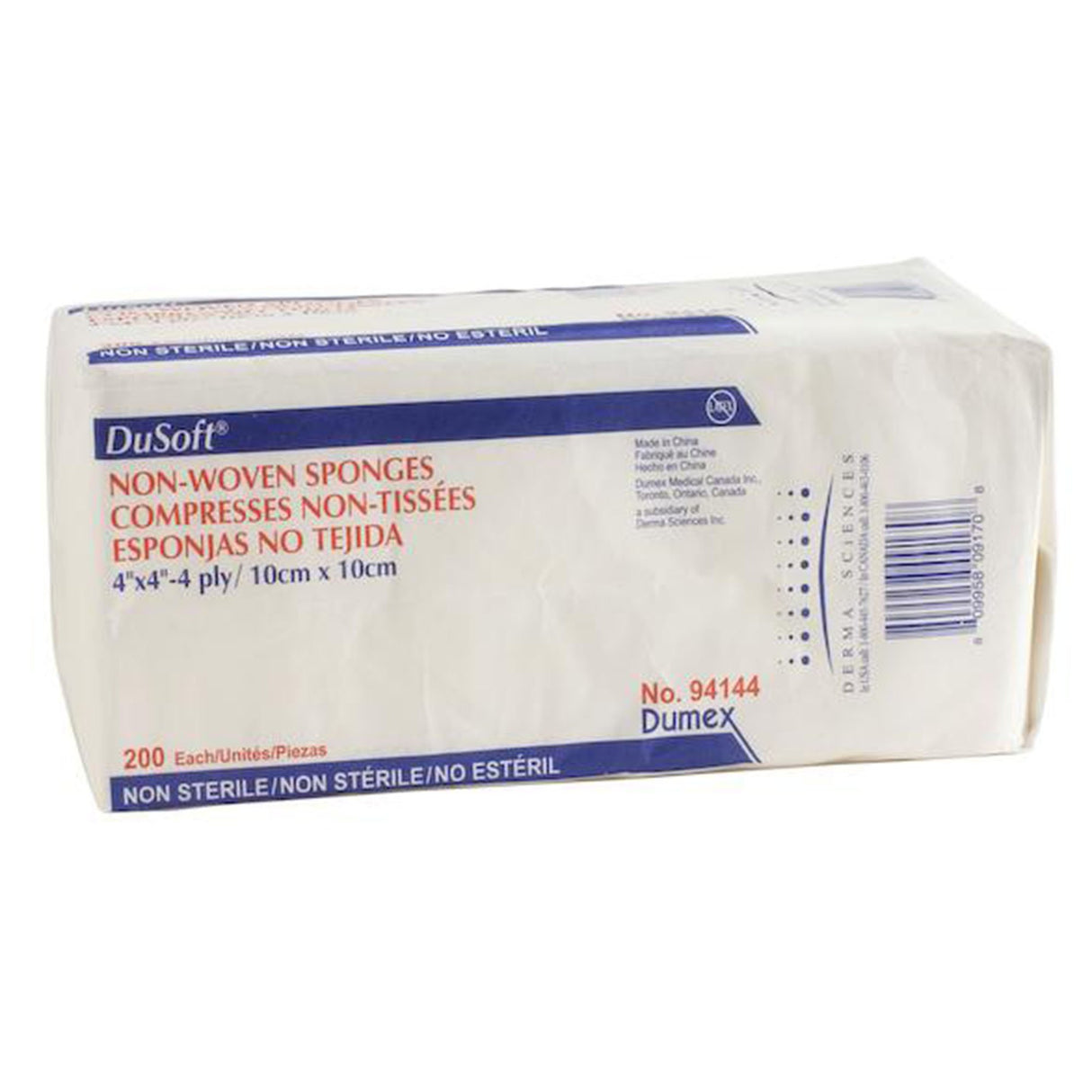 Nonwoven Sponge Dusoft 4 X 4 Inch 4-Ply NonSterile 200 per Pack
