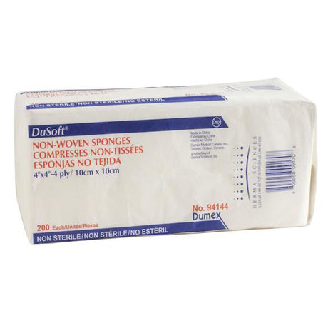 Nonwoven Sponge Dusoft 4 X 4 Inch 4-Ply NonSterile 200 per Pack
