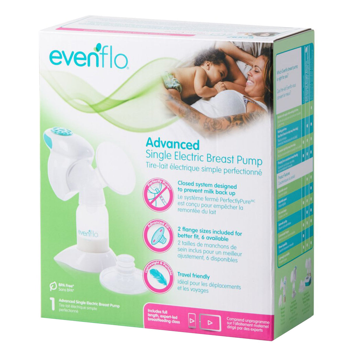 Single Electric Breast Pump Evenflo Advanced