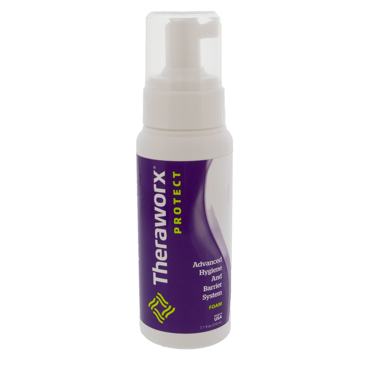 Rinse-Free Skin Cleanser with Silver Theraworx Protect Advanced Hygiene and Barrier System Foaming 7.1 oz. Pump Bottle Lavender Scent