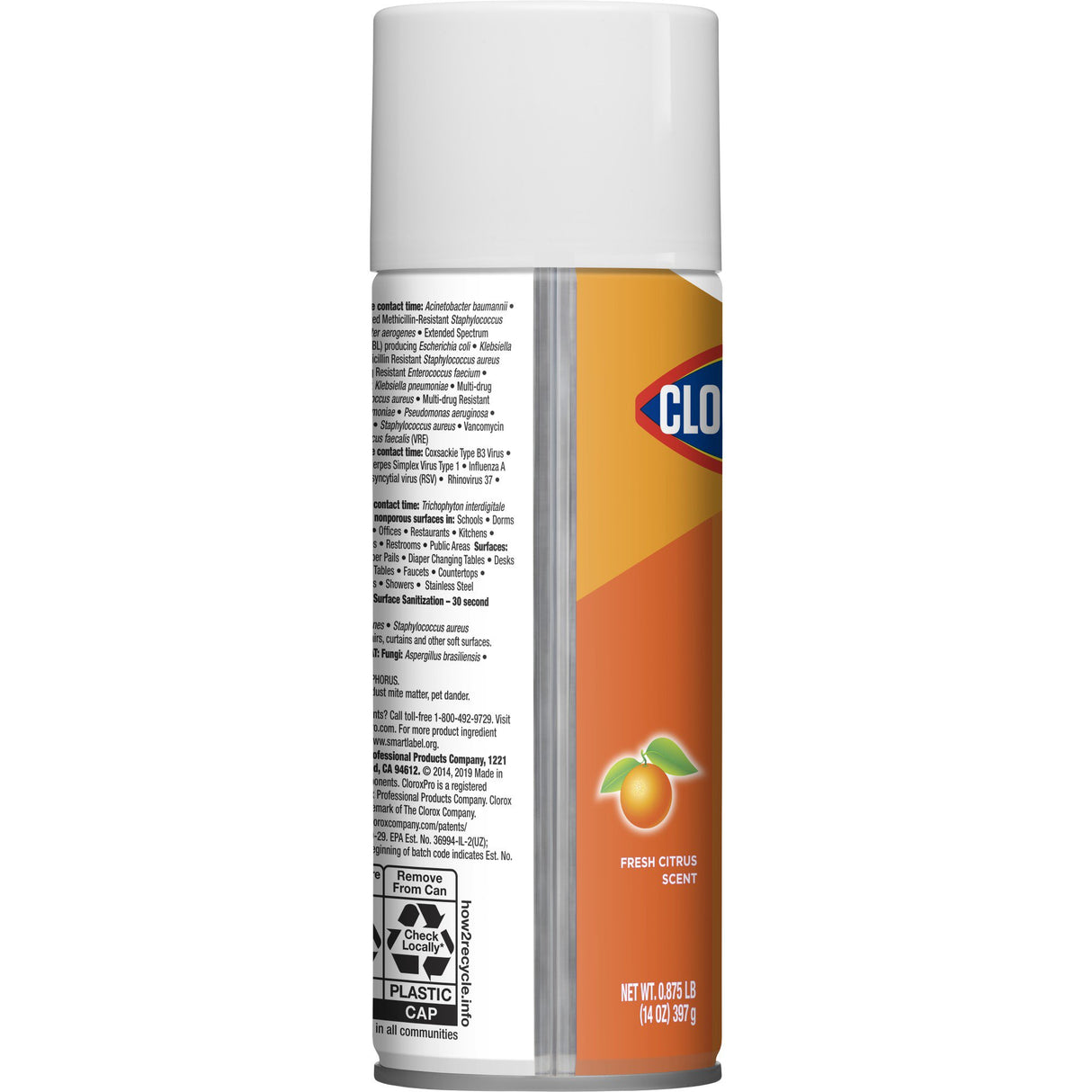 CloroxPro Clorox 4 in One Surface Disinfectant / Sanitizer Alcohol Based Aerosol Spray Liquid 14 oz. Can Citrus Scent NonSterile