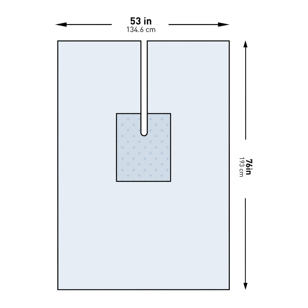 Orthopedic Drape McKesson U-Drape with Split 53 W X 76 L Inch Sterile