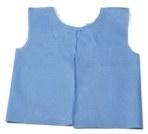 Exam Cape Blue One Size Fits Most Front / Back Opening Belt Closure Female