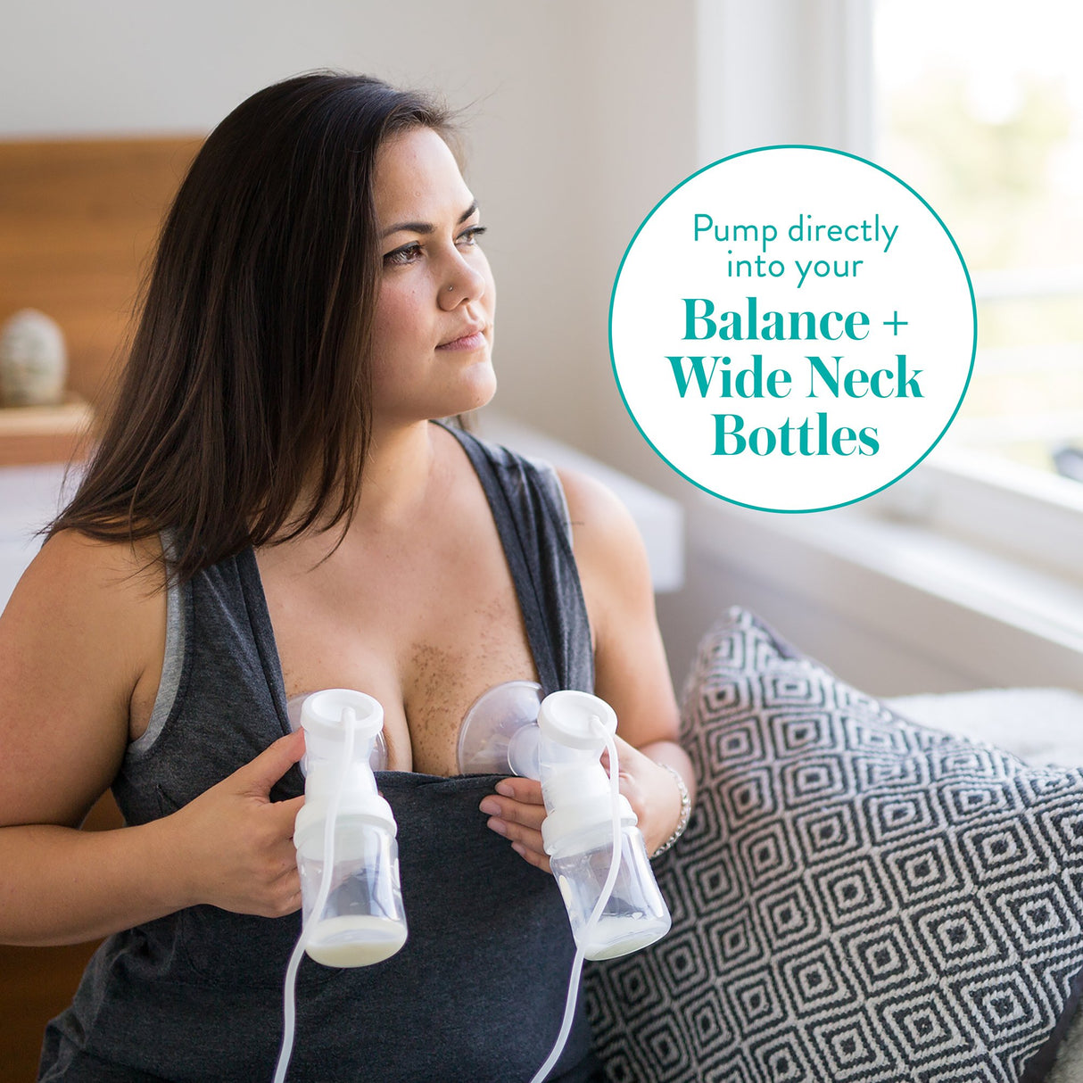 Breast Pump Adapter Evenflo Balance + Wide Neck For Evenflo Balance + Wide Neck Bottles