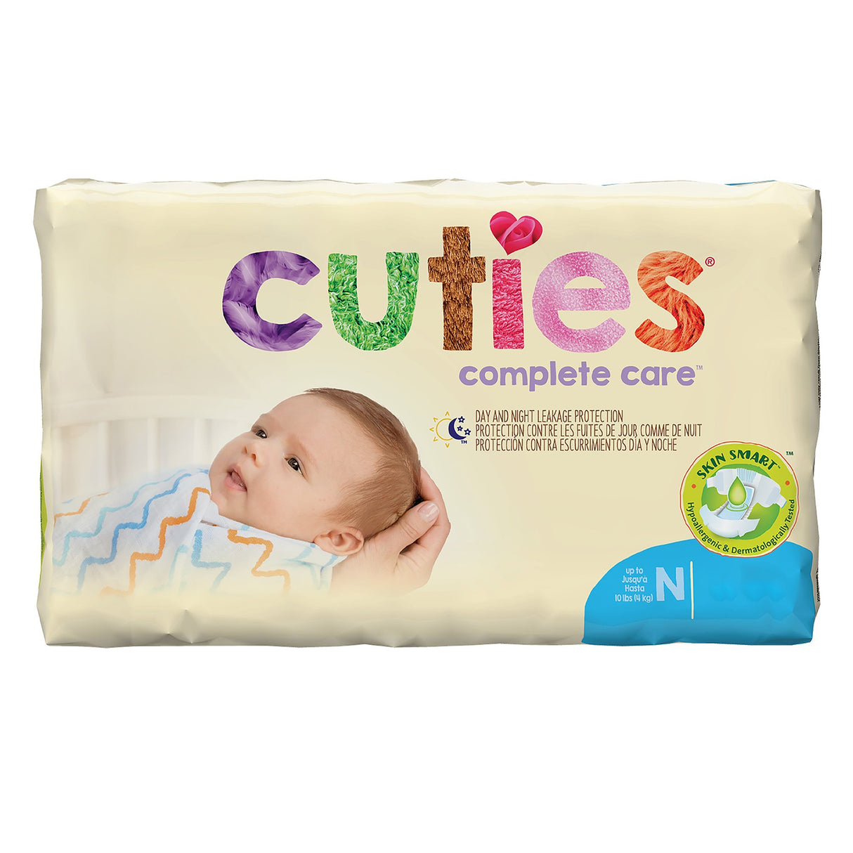 Unisex Baby Diaper Cuties Complete Care Newborn Disposable Heavy Absorbency