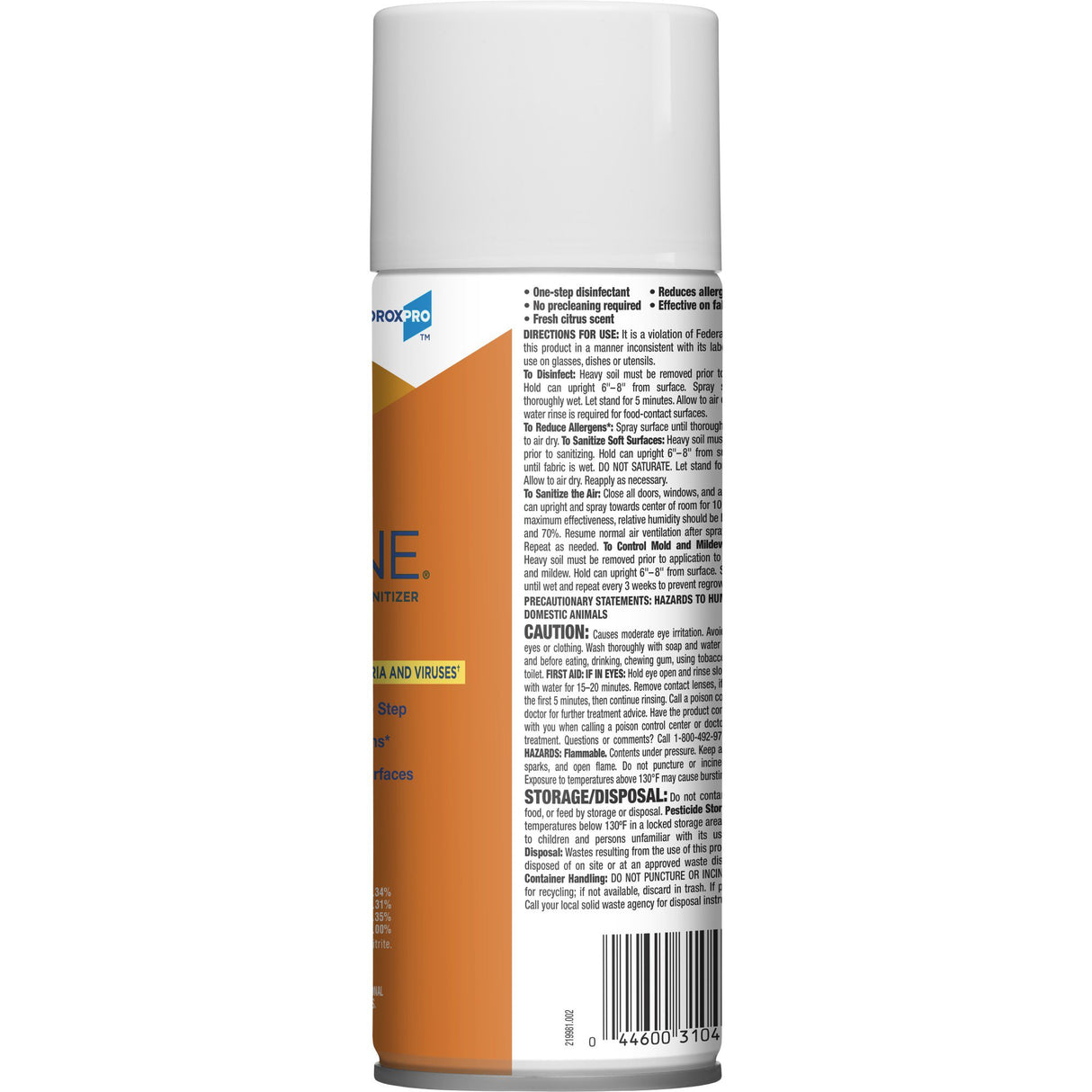 CloroxPro Clorox 4 in One Surface Disinfectant / Sanitizer Alcohol Based Aerosol Spray Liquid 14 oz. Can Citrus Scent NonSterile