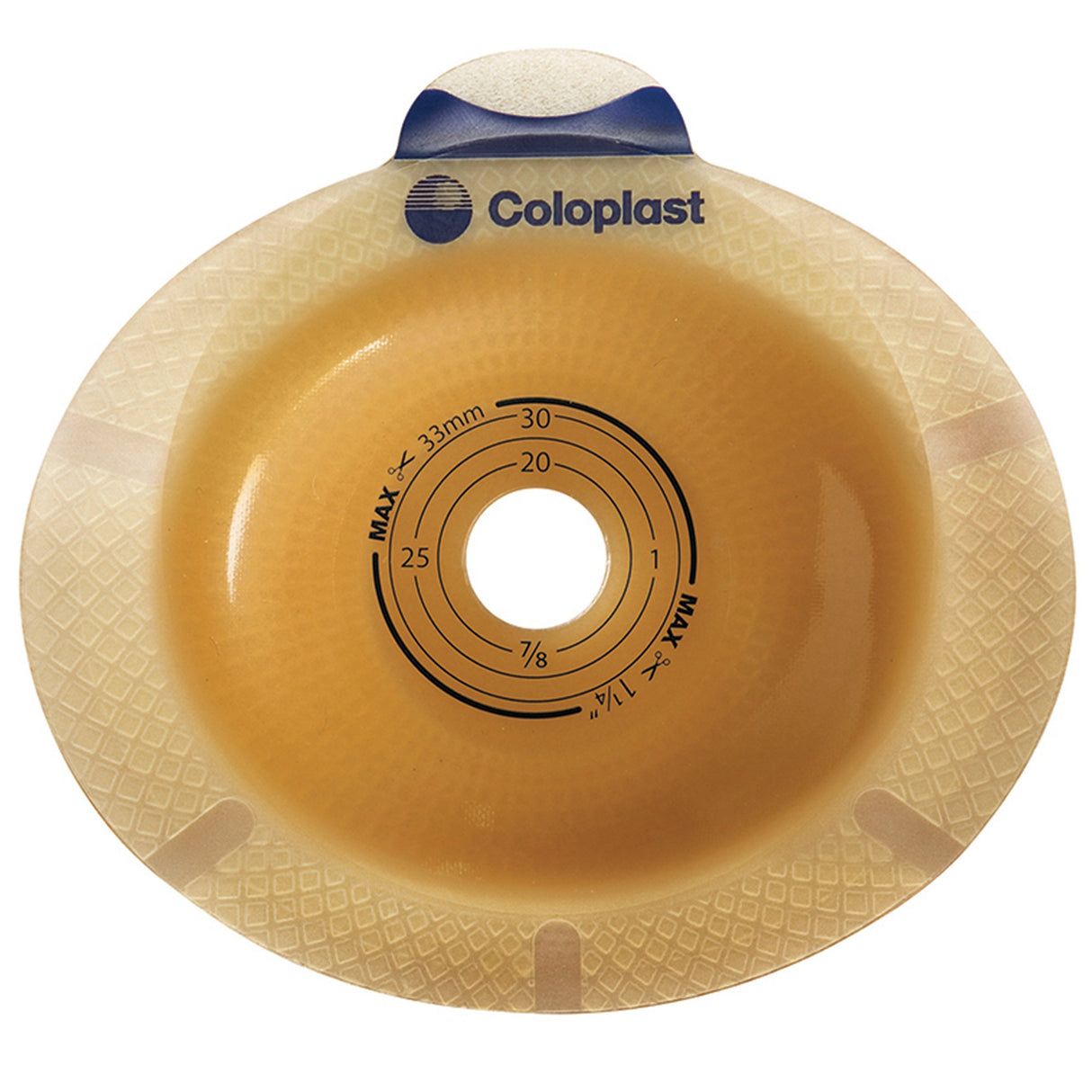 Ostomy Barrier SenSura Precut, Standard Wear Double Layer Adhesive 50 mm Flange Red Code System 1-1/8 Inch Opening