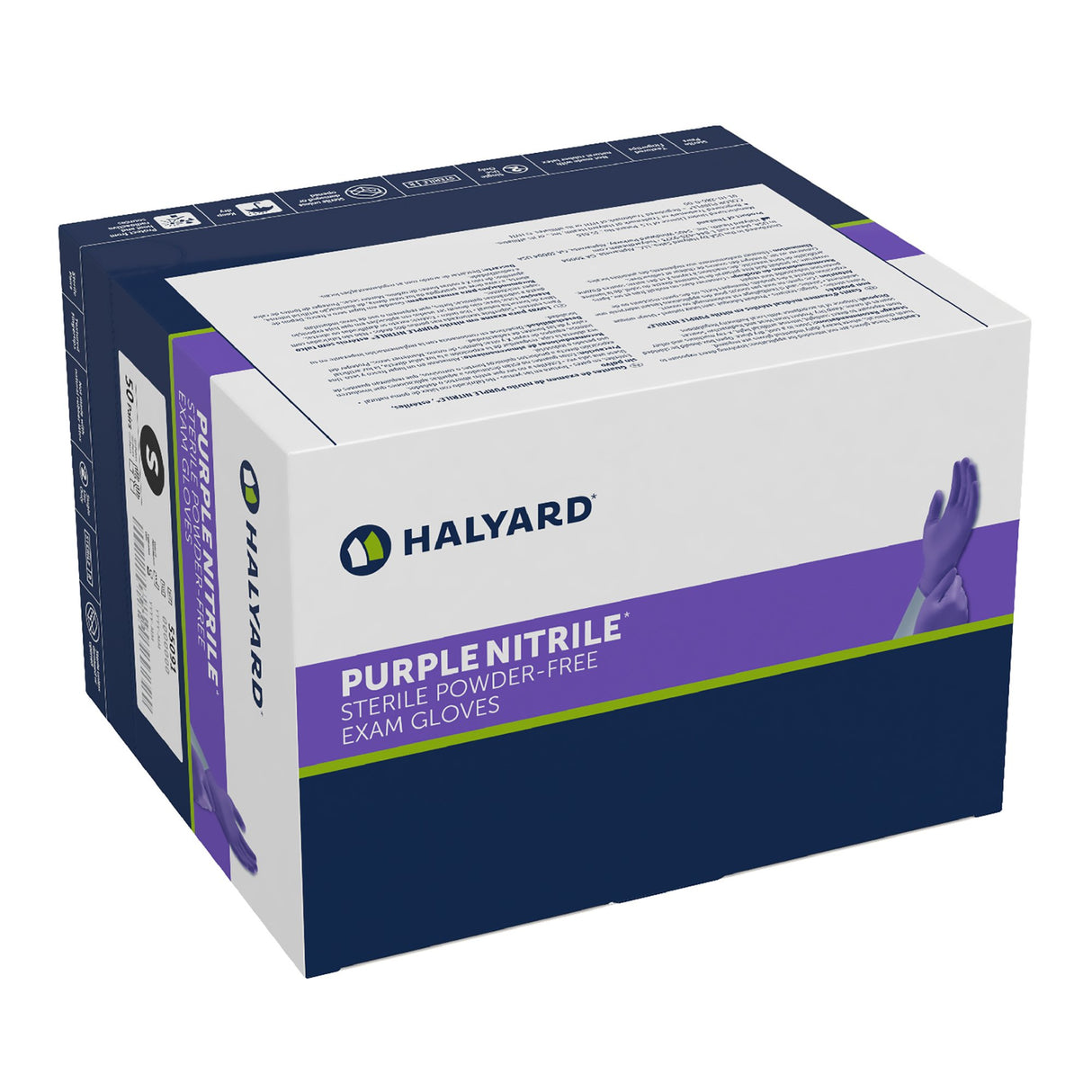 Exam Glove Purple Nitrile Small Sterile Pair Nitrile Standard Cuff Length Textured Fingertips Purple Not Rated