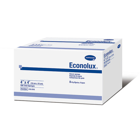 Gauze Sponge Econolux 4 X 4 Inch 8-Ply NonSterile 200 per Pack