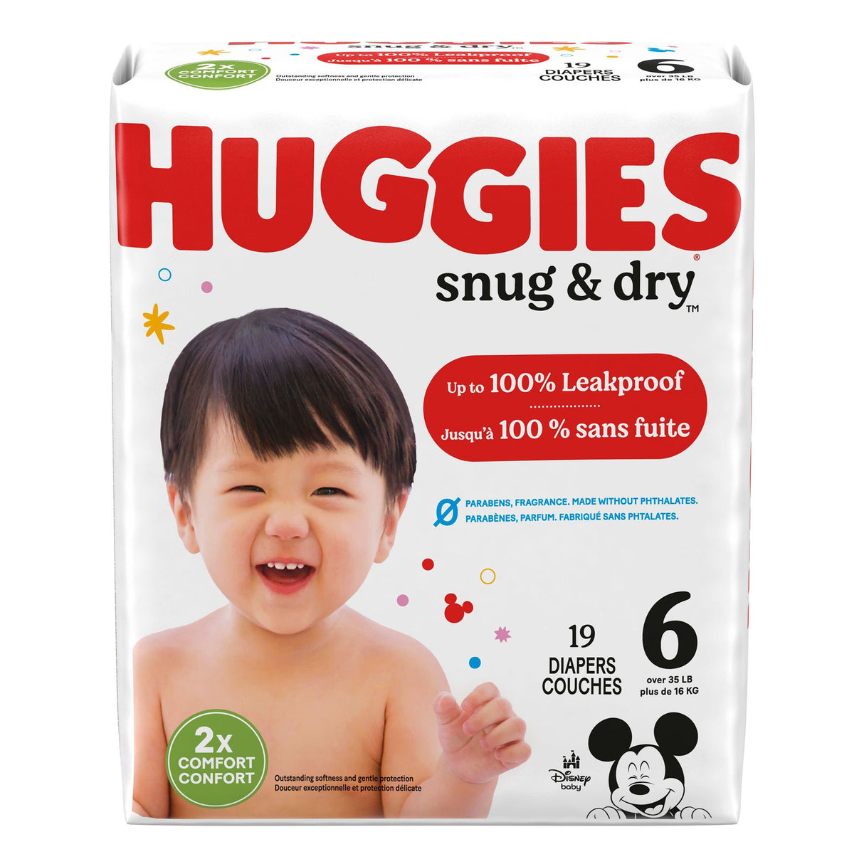 Unisex Baby Diaper Huggies Snug & Dry Size 6 Disposable Heavy Absorbency