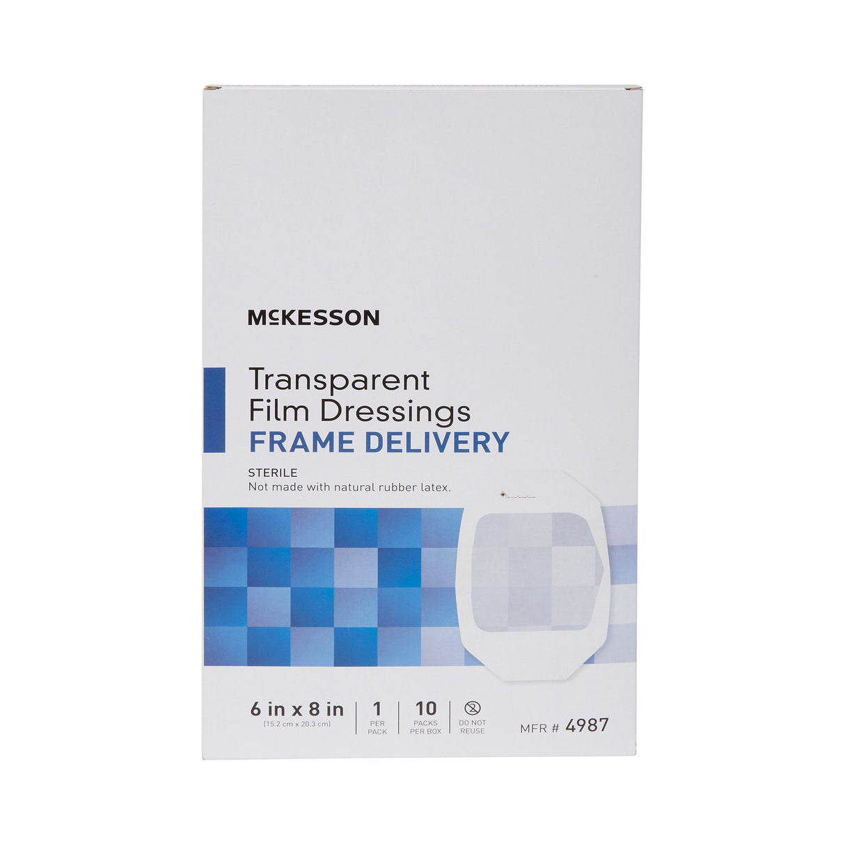 Transparent Film Dressing McKesson 6 X 8 Inch Frame Style Delivery Octagon Sterile
