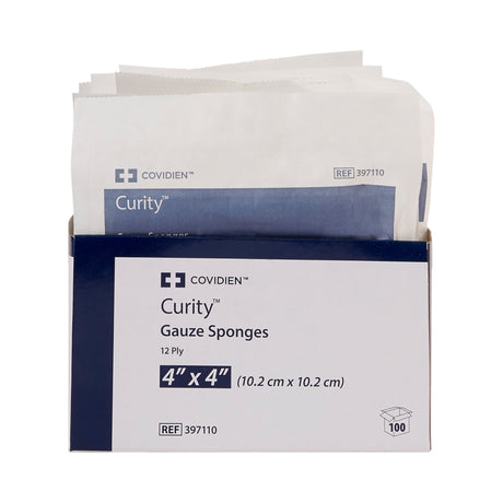 Gauze Sponge Curity 4 X 4 Inch 12-Ply Sterile 10 per Pouch