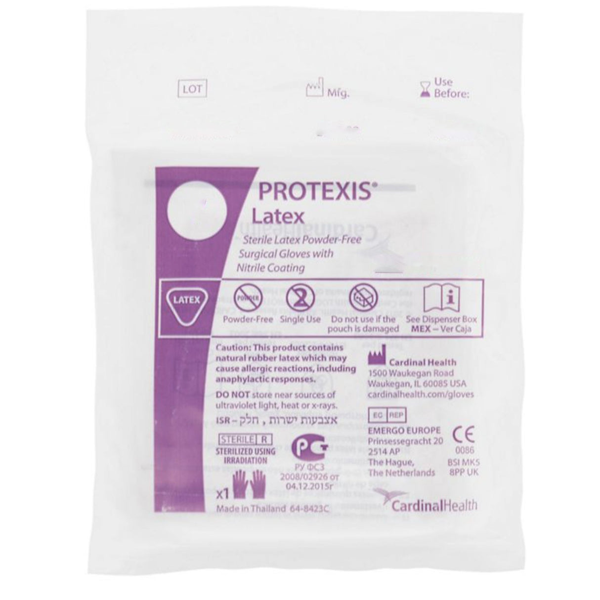Surgical Glove Protexis Latex Size 8.5 Sterile Latex Standard Cuff Length Smooth Light Brown Not Chemo Approved