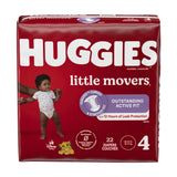 Unisex Baby Diaper Huggies Little Movers Size 4 Disposable Moderate Absorbency