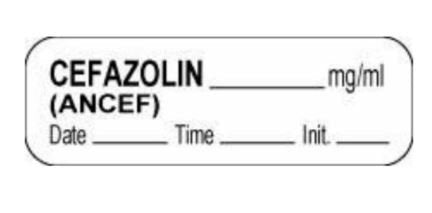 Drug Label pdc Anesthesia Label Cefazolin_mg/ml Date_time_Int_ White 1/2 X 1-1/2 Inch