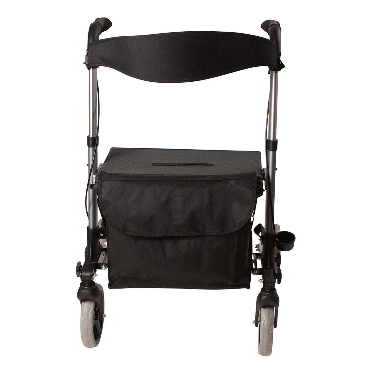 4 Wheel Rollator HealthSmart Gateway Titanium Gray Adjustable Height / Lightweight / Folding Aluminum Frame