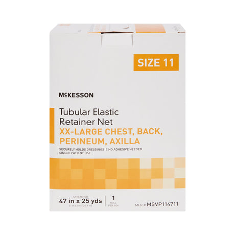 Elastic Net Retainer Dressing McKesson Tubular Elastic 47 Inch X 25 Yard (119.4 cm X 22.9 m) Size 11 White 2X-Large Chest / Back / Perineum / Axilla NonSterile