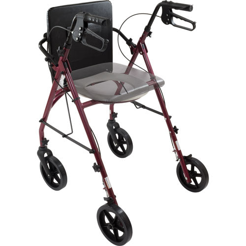 Free2GoTM Rollator Burgundy Toilet Seat  Walker  Frame