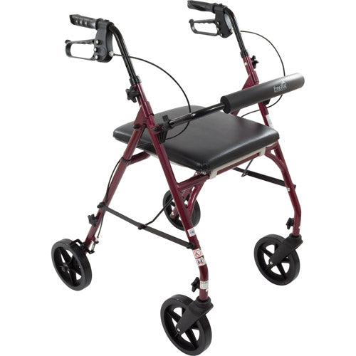 Free2GoTM Rollator Burgundy Toilet Seat  Walker  Frame
