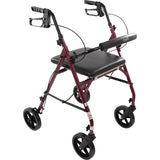 Free2GoTM Rollator Burgundy Toilet Seat  Walker  Frame