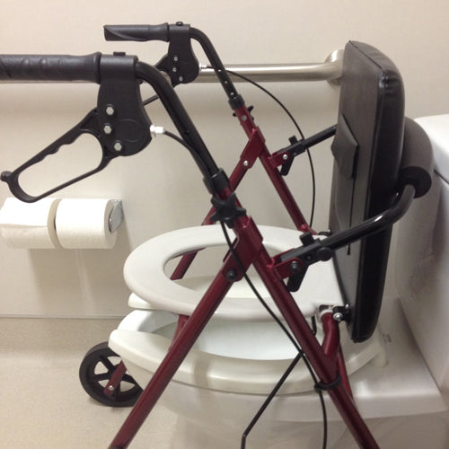 Free2GoTM Rollator Burgundy Toilet Seat  Walker  Frame