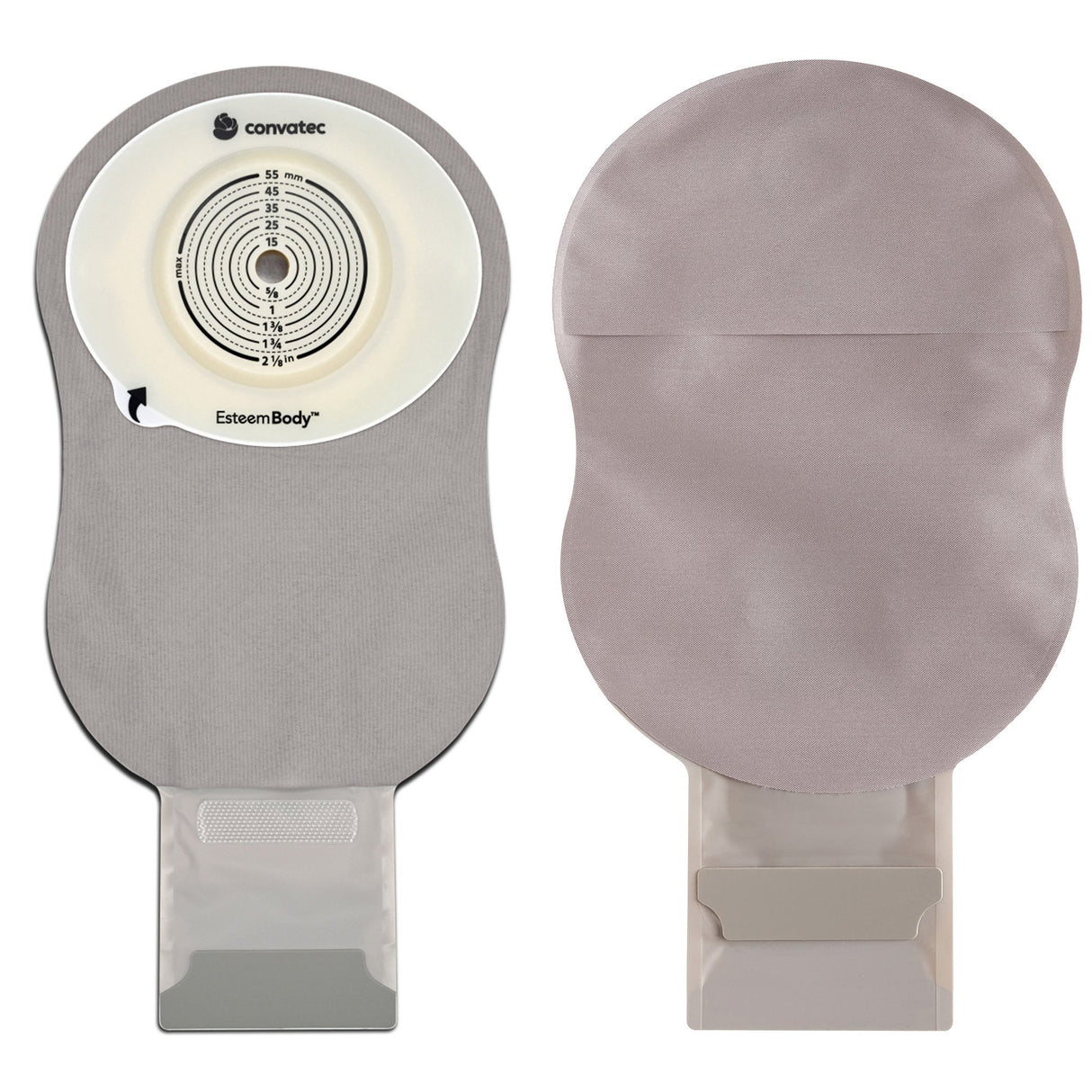 Ostomy Pouch Esteem Body One-Piece System 11 Inch Deep Convex, Trim To Fit 10 to 45 mm Stoma Drainable