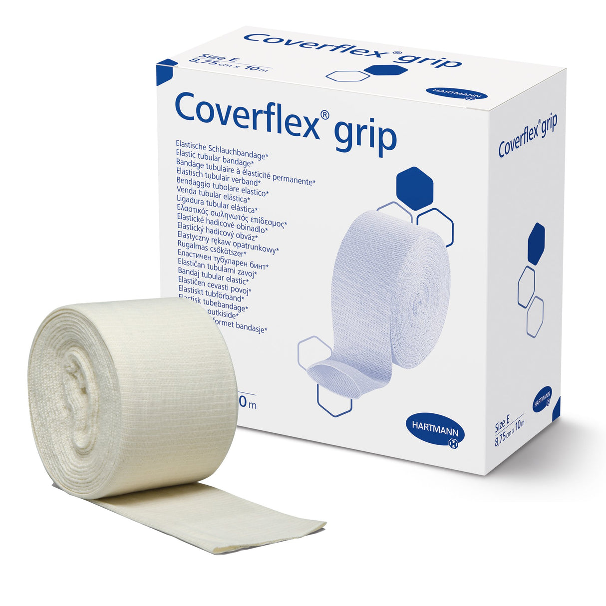 Elastic Tubular Support Bandage Coverflex grip 3.4 Inch X 11 Yard Pull On Tan NonSterile Size E Standard Compression