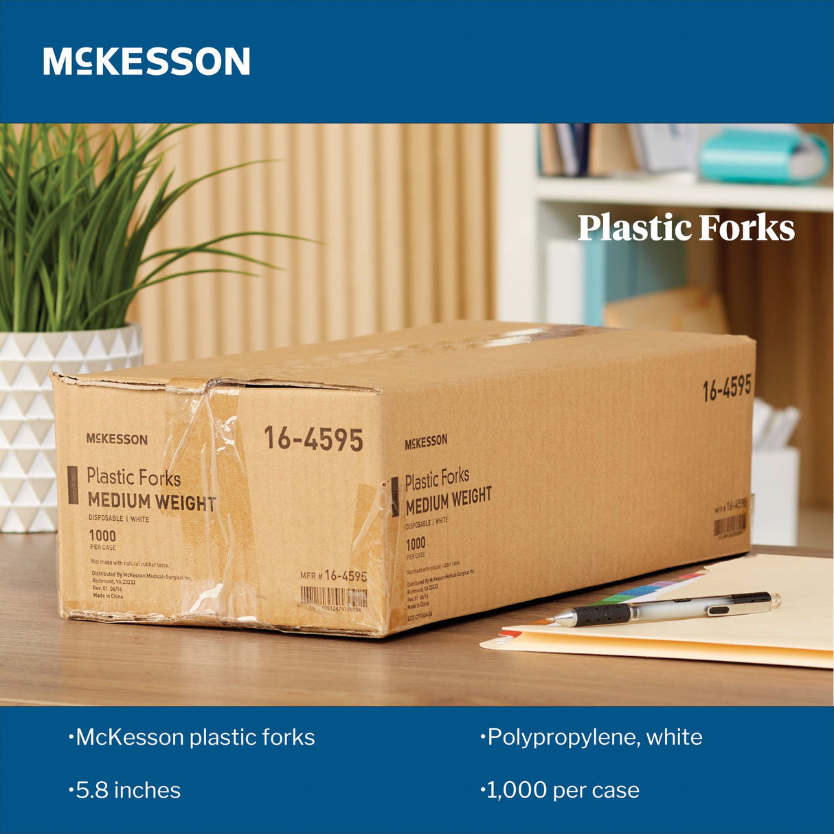 Fork McKesson Medium Weight White Polypropylene