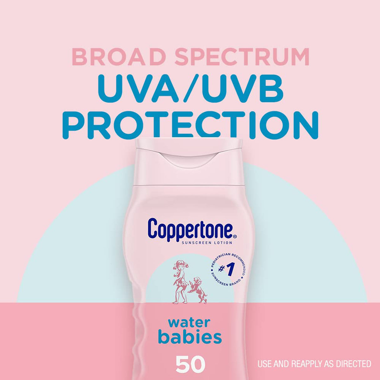 Sunscreen Coppertone Water Babies SPF 50 Lotion 8 oz. Bottle