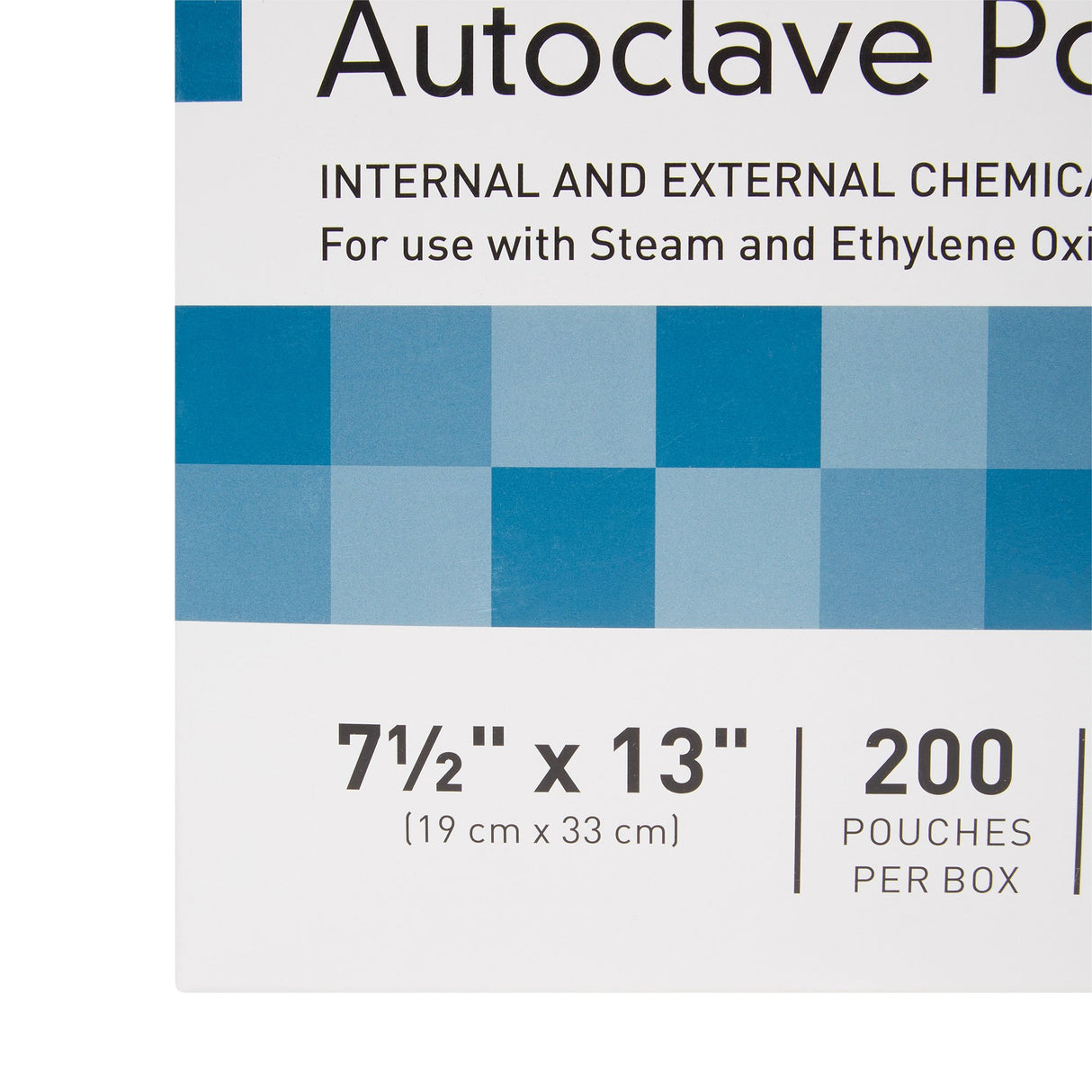Sterilization Pouch McKesson Ethylene Oxide (EO) Gas / Steam 7-1/2 X 13 Inch Transparent Blue / White Self Seal Paper / Film