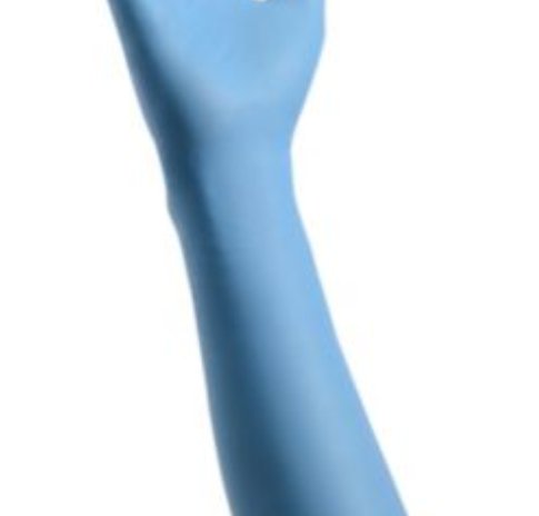 Exam Glove Cardinal Health Decontamination Medium NonSterile Nitrile Extended Cuff Length Fully Textured Blue Chemo Tested