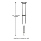 Underarm Crutches McKesson Tall Adult 5 Foot 10 Inch to 6 Foot 6 Inch User Height Aluminum Frame 350 lbs. Weight Capacity