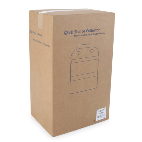 Sharps Container BD Red Base 18 H X 7-1/2 W X 10-1/2 D Inch Vertical Entry 5 Gallon