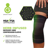 Knee Support Green Drop Large / X-Large Pull-On 16 to 19 Inch Thigh Circumference Left or Right Knee