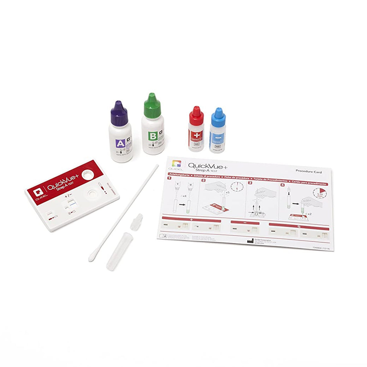 Respiratory Test Kit QuickVue+ Strep A Strep A Test 25 Tests CLIA Non-Waived