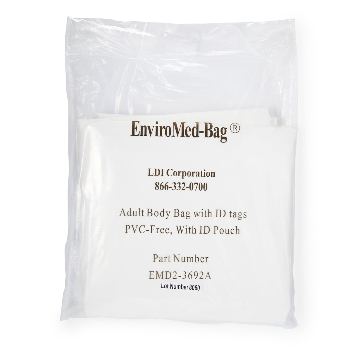 Post Mortem Bag EnviroMed-Bag 36 W X 92 L Inch One Size Fits Most Olefin Film Zipper Closure, Envelope Style