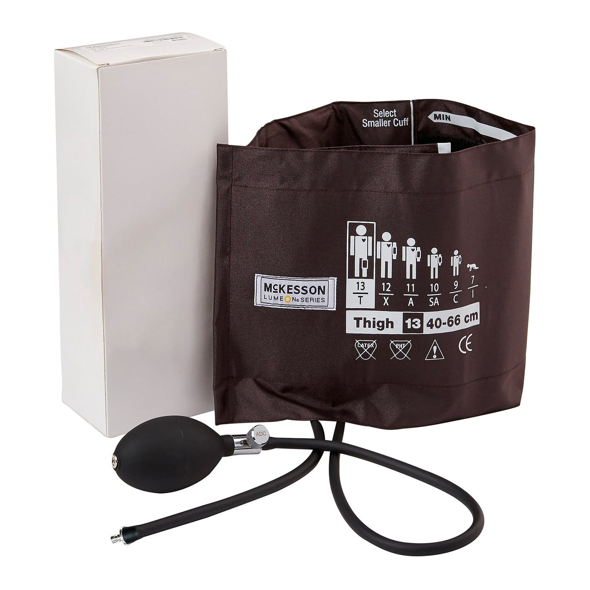 Reusable Blood Pressure Cuff and Bulb McKesson LUMEON 40 to 66 cm Leg Nylon Cuff Thigh Cuff
