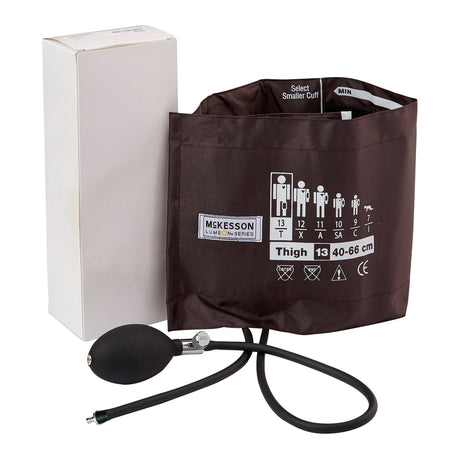 Reusable Blood Pressure Cuff and Bulb McKesson LUMEON 40 to 66 cm Leg Nylon Cuff Thigh Cuff