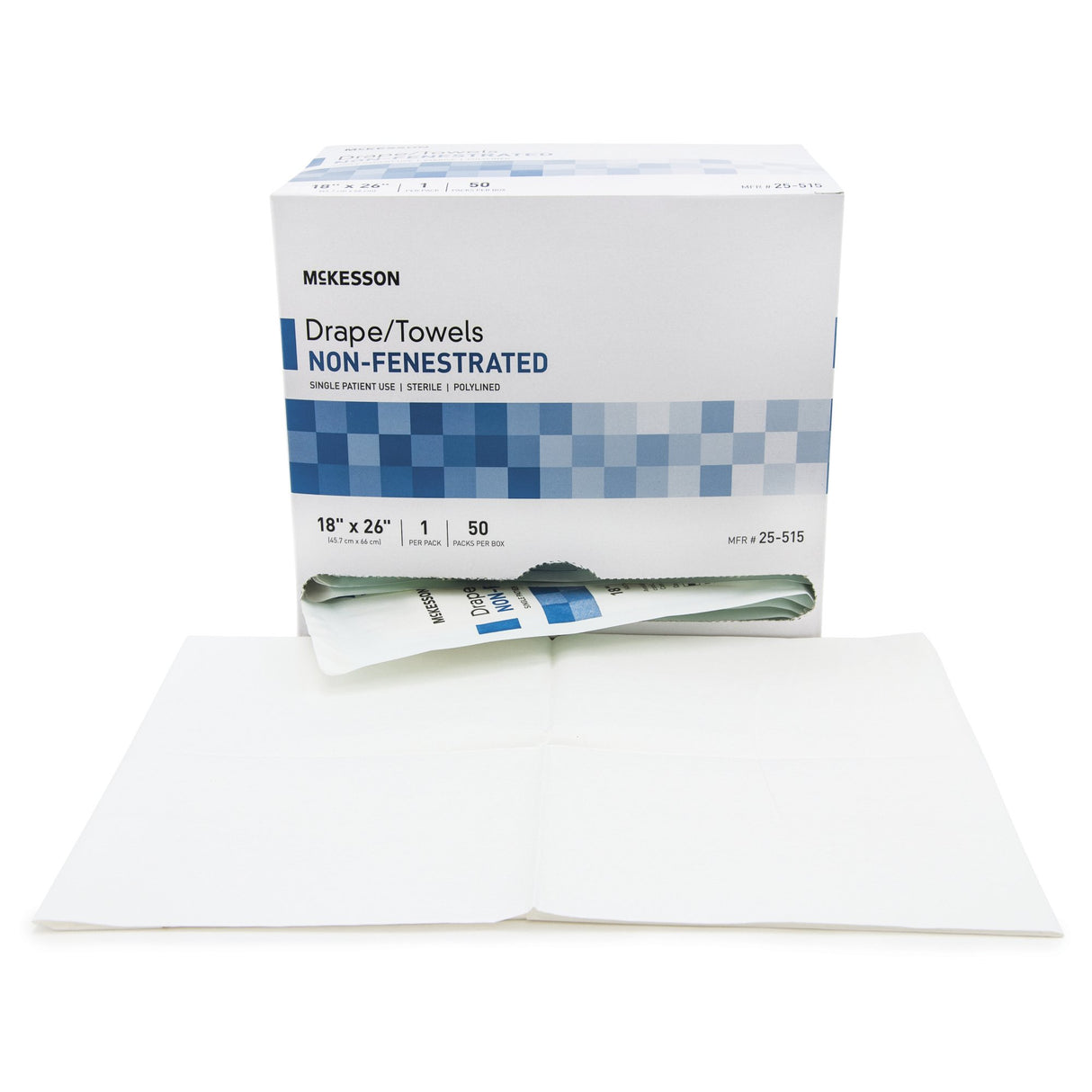 General Purpose Drape McKesson Poly Lined Towel Drape 18 W X 26 L Inch Sterile