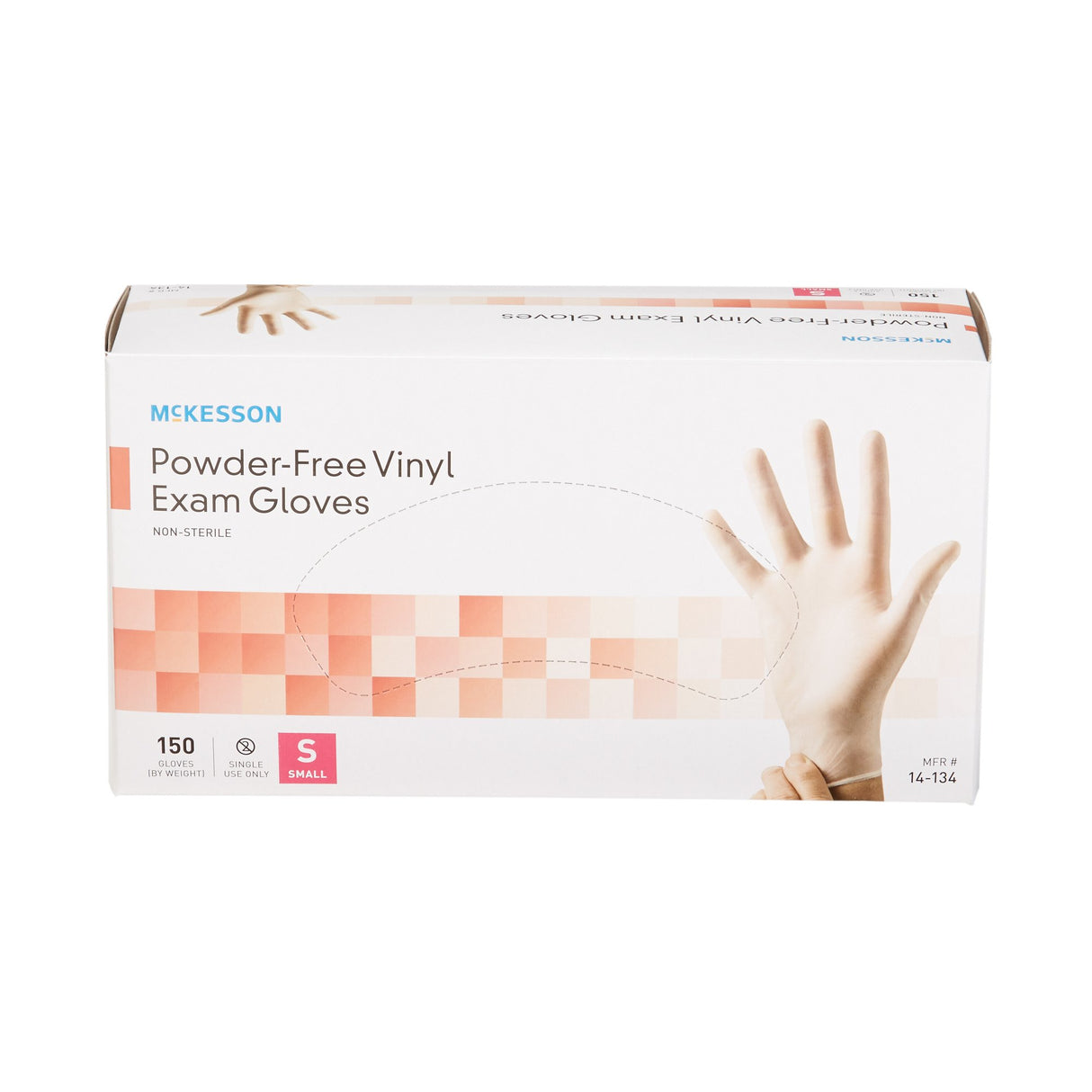 Exam Glove McKesson Small NonSterile Vinyl Standard Cuff Length Smooth Clear Not Rated